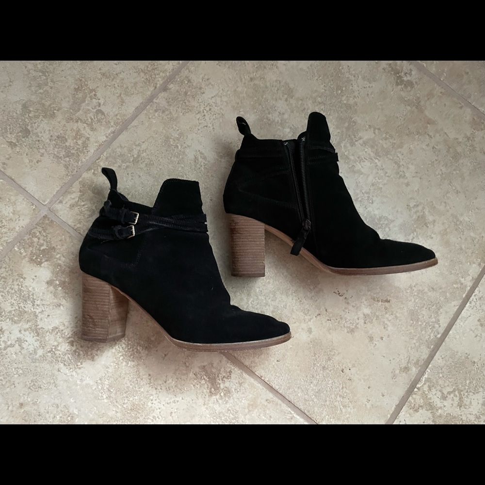 Cole Haan Black Suede Ankle Boot